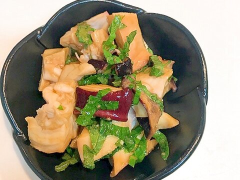 ビール準備ok タコの大葉わさび醤油和え レシピ 作り方 By えだ豆カシューナッツ 楽天レシピ